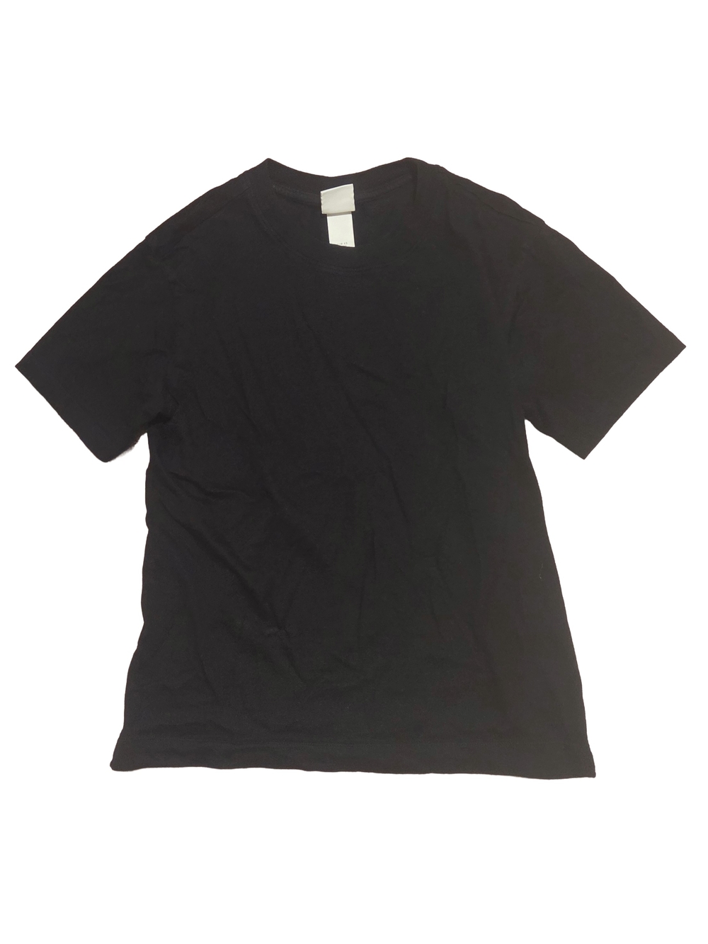 H&M Black Cotton Crewneck T-Shirt